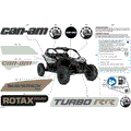BODY - DECALS - 2024 CAN AM MAVERICK TURBO RS 72 INCH - CATALYST GRAY - 72" WIDTH