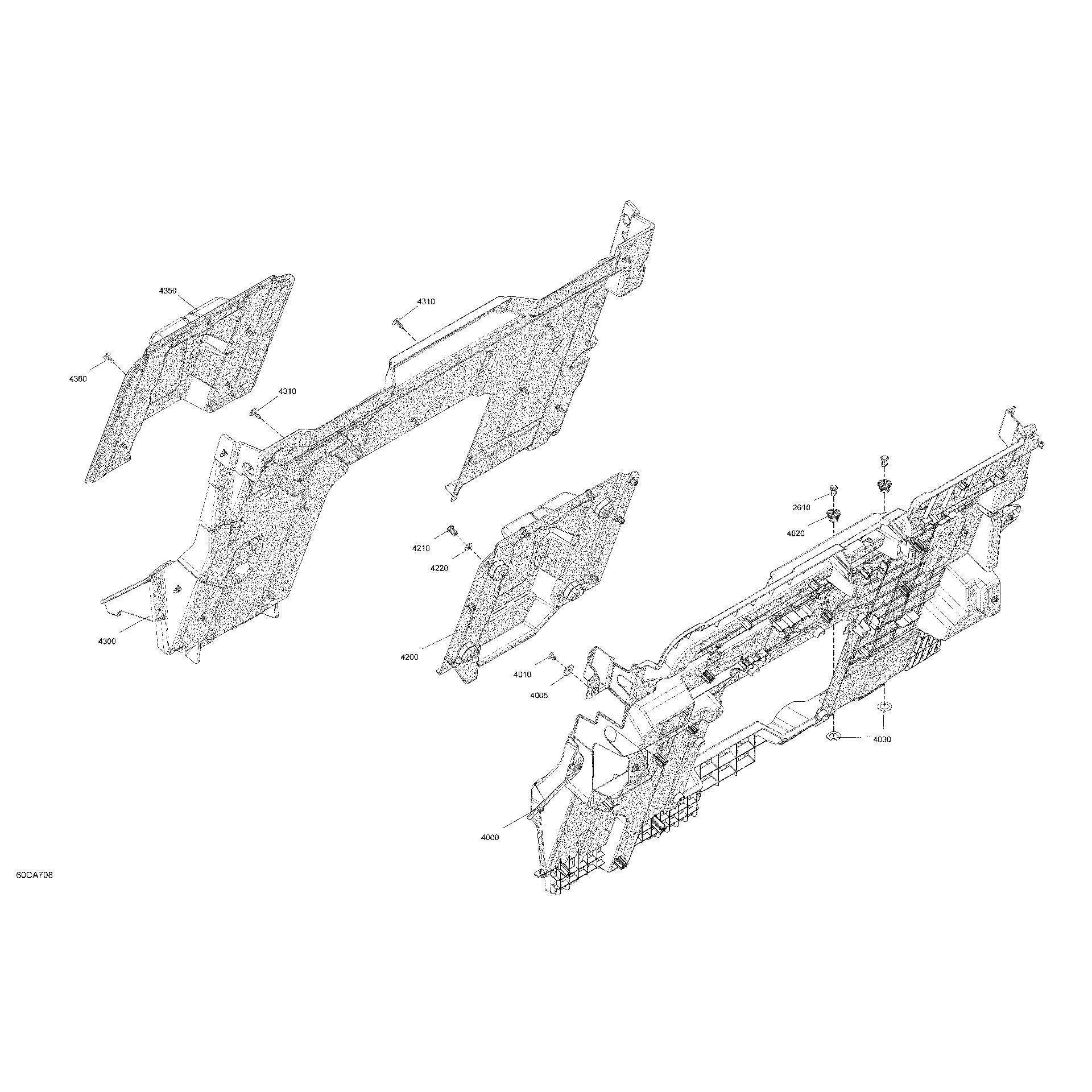 An Image of a Genuine Can-Am Parts Schematic Diagram showing the schematic - CAB INTERIOR - BACK WALL