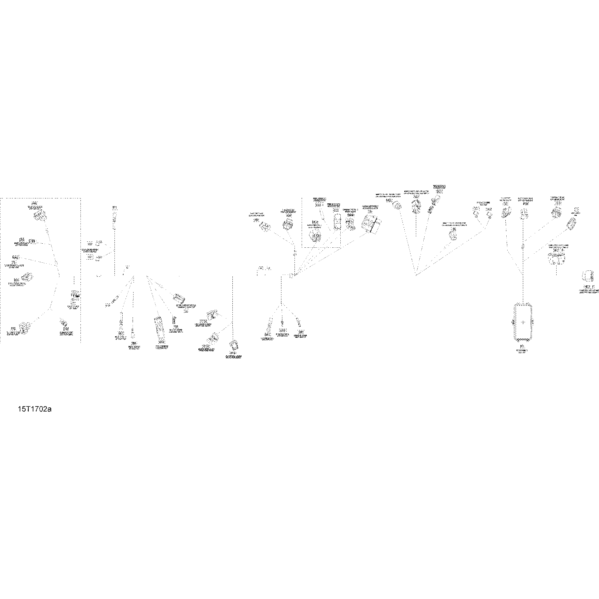 An Image of a Genuine Can-Am Parts Schematic Diagram showing the schematic - ELECTRICAL HARNESS - MAIN 710005005 EUROPE