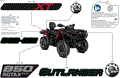 BODY - FEATURE DECALS - 2025 CAN AM OUTLANDER MAX 850 4X4 XT - FIERY RED METALLIC