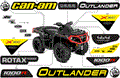 BODY - FEATURE DECALS - 2018 CAN AM OUTLANDER 4X4 X XC 1000R - SUNBURST YELLOW