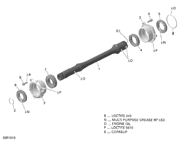 An Image of a Genuine Can-Am Parts Schematic Diagram showing the schematic - DRIVE SHAFT - 650 EFI