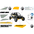 BODY - DECALS - 2024 CAN AM MAVERICK R - CATALYST GRAY - 77" WIDTH CALI
