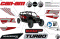 BODY - DECALS - 2024 CAN AM MAVERICK MAX TURBO DS 64 INCH - FIERY RED METALLIC - 64" WIDTH CALI