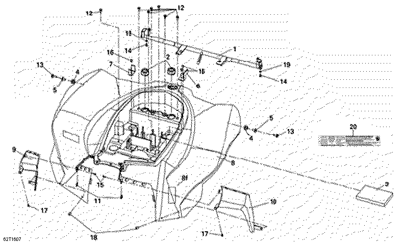 An Image of a Genuine Can-Am Parts Schematic Diagram showing the schematic - REAR FENDER 