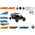 BODY - DECALS - 2025 CAN AM MAVERICK MAX TURBO RS 72 INCH - SCANDI BLUE - 72" WIDTH CALI