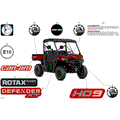 BODY - DECALS - 2024 CAN AM DEFENDER HD9 XT - FIERY RED METALLIC - 62" WIDTH CALI