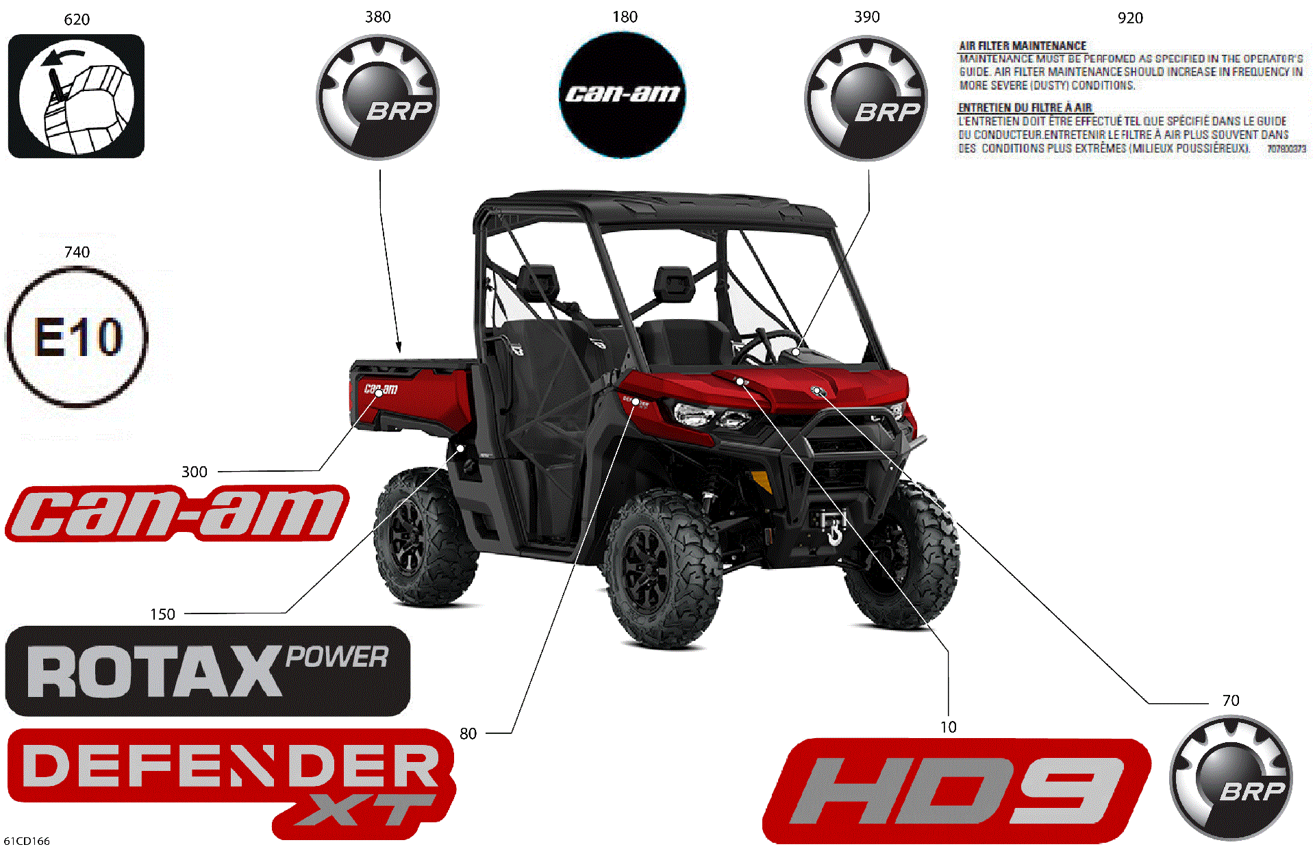 An Image of a Genuine Can-Am Parts Schematic Diagram showing the schematic - BODY - DECALS