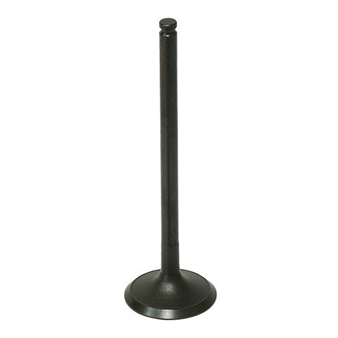 A Polaris UTV/ATV Exhaust Valve by Bronco, featuring a flat, round base and long straight stem, stands upright on a white background—highlighting its durable design for improved ATV and UTV engine performance.