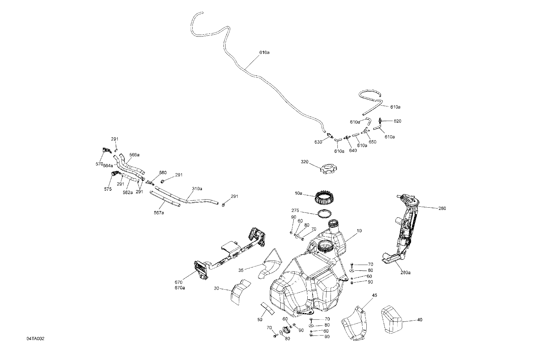 An Image of a Genuine Can-Am Parts Schematic Diagram showing the schematic - ENGINE - FUEL