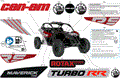 BODY - DECALS - 2024 CAN AM MAVERICK TURBO RS 72 INCH - FIERY RED METALLIC - 72" WIDTH