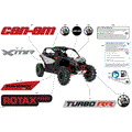 BODY - DECALS - 2025 CAN AM MAVERICK TURBO RR X MR 72 INCH - HYPER SILVER - 72" WIDTH