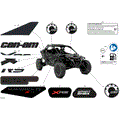 BODY - DECALS - 2025 CAN AM MAVERICK R X RS - TIMELESS BLACK METALLIC - 77" WIDTH - (3)