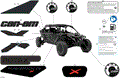 BODY - DECALS - 2025 CAN AM MAVERICK R MAX X - TIMELESS BLACK METALLIC - 77" WIDTH