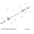DRIVE TRAIN: REAR HALF SHAFT - 2022 POLARIS SCRAMBLER XP 1000 S 55"