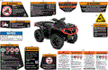 BODY - WARNING DECALS - 2018 CAN AM OUTLANDER 4X4 X MR 850 EFI - CAN AM RED