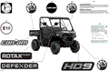 BODY - DECALS - 2024 CAN AM DEFENDER HD9 DPS - TIMELESS BLACK METALLIC - 62" WIDTH