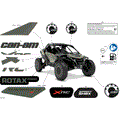 BODY - DECALS - 2026 CAN AM MAVERICK R X RC SAS - LOFT GREEN SATIN - 77" WIDTH - (2)