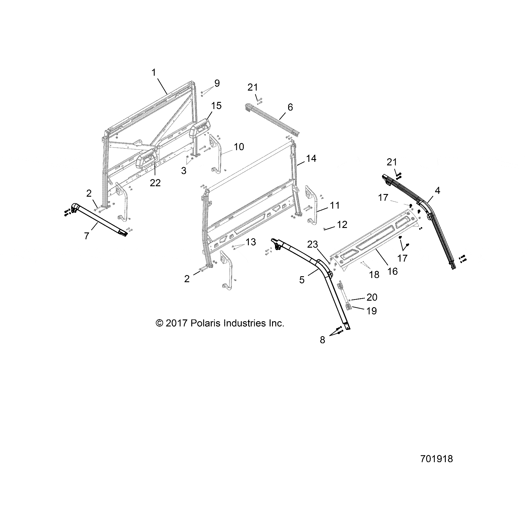 Cab Frame Weld, Front, Left, Ma by Polaris 1022356-458 OEM Hardware P1022356-458 Off Road Express