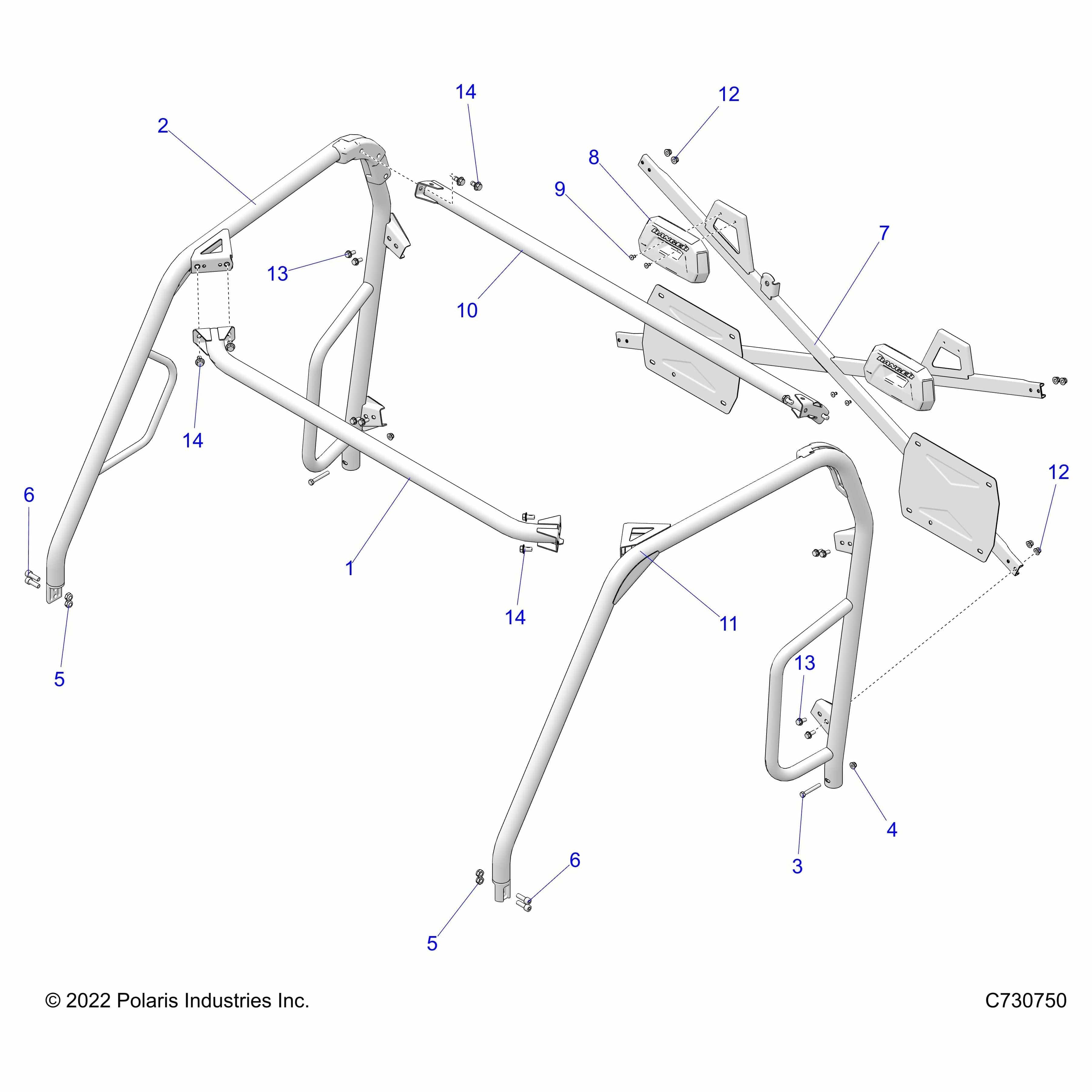Cab Frame Weld, Front, Left, Ma by Polaris 1022454-458 OEM Hardware P1022454-458 Off Road Express