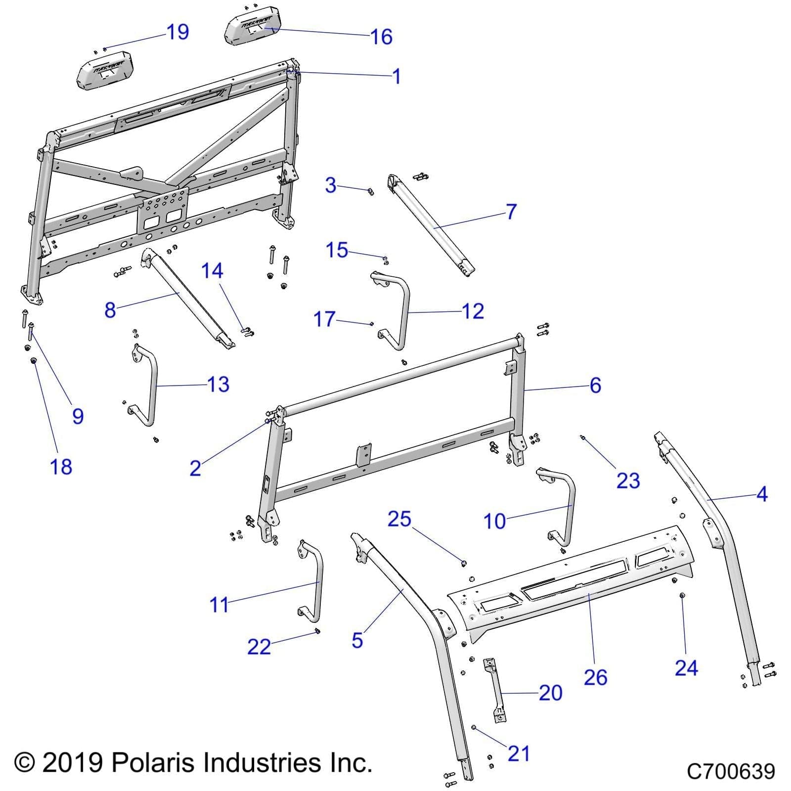Cab Frame Weld, Front, Left, Ma by Polaris 1023336-458 OEM Hardware P1023336-458 Off Road Express