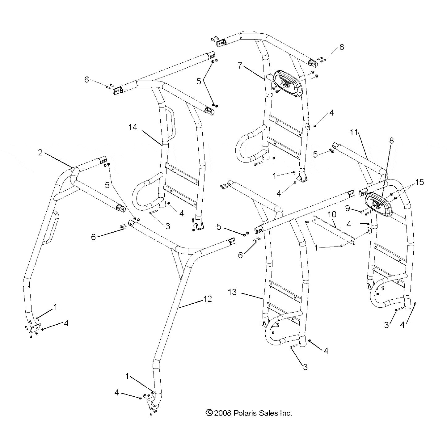 Cab Frame Weld, Front, Right, C by Polaris 1015906-385 OEM Hardware P1015906-385 Off Road Express Drop Ship