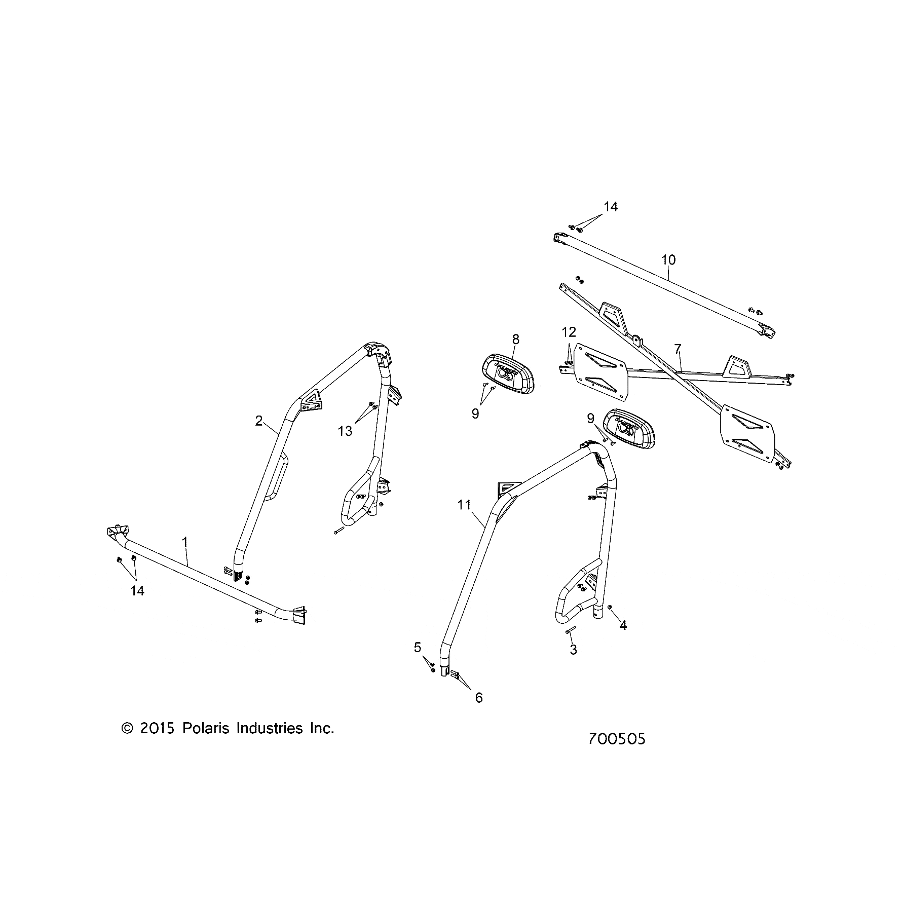 Cab Frame Weld, Front, Right, M by Polaris 1019982-458 OEM Hardware P1019982-458 Off Road Express