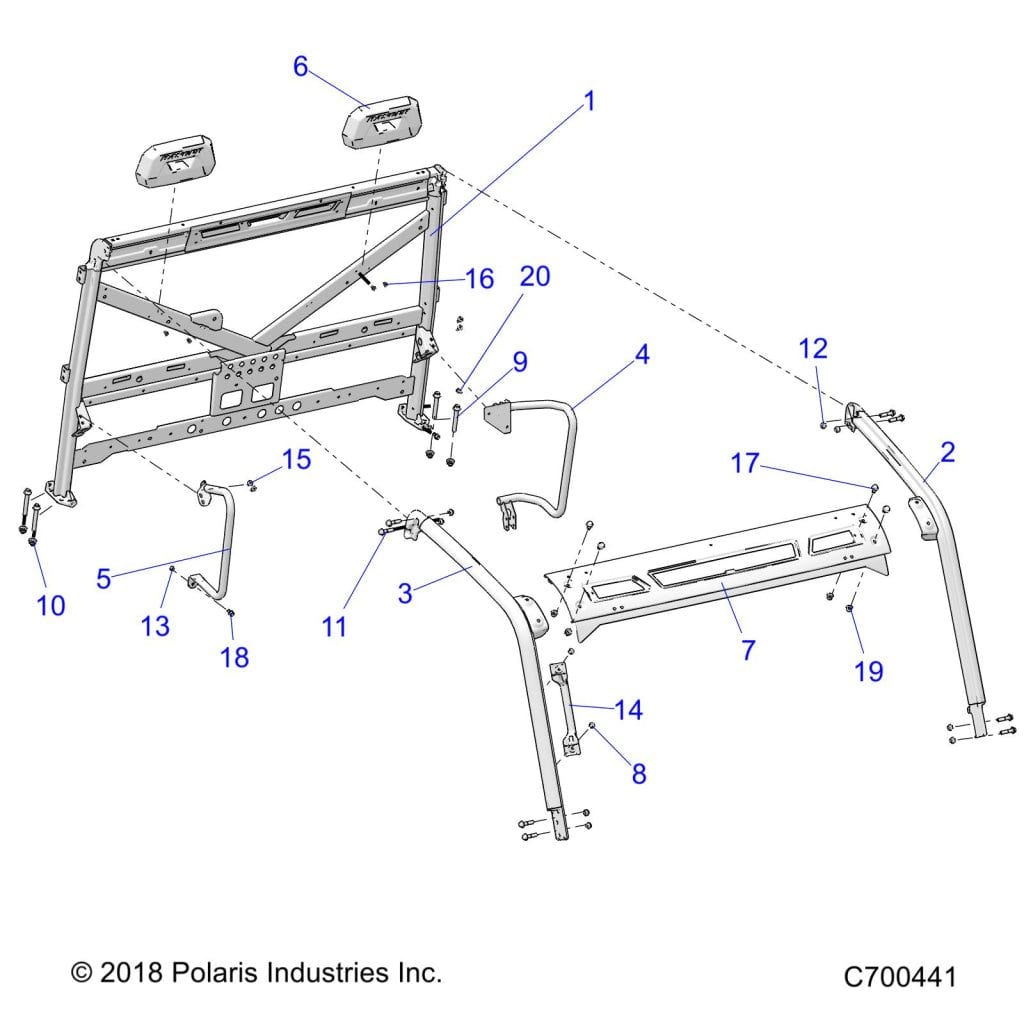 Cab Frame Weld, Front, Right, M by Polaris 1022911-458 OEM Hardware P1022911-458 Off Road Express