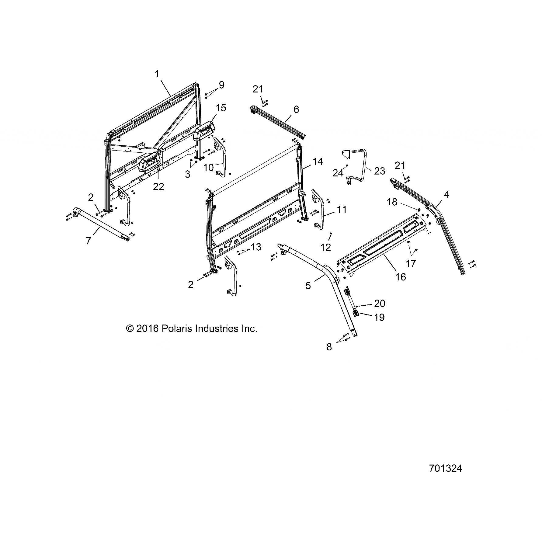 Cab Frame Weld Front Right Mud by Polaris 1022815-458 OEM Hardware P1022815-458 Off Road Express