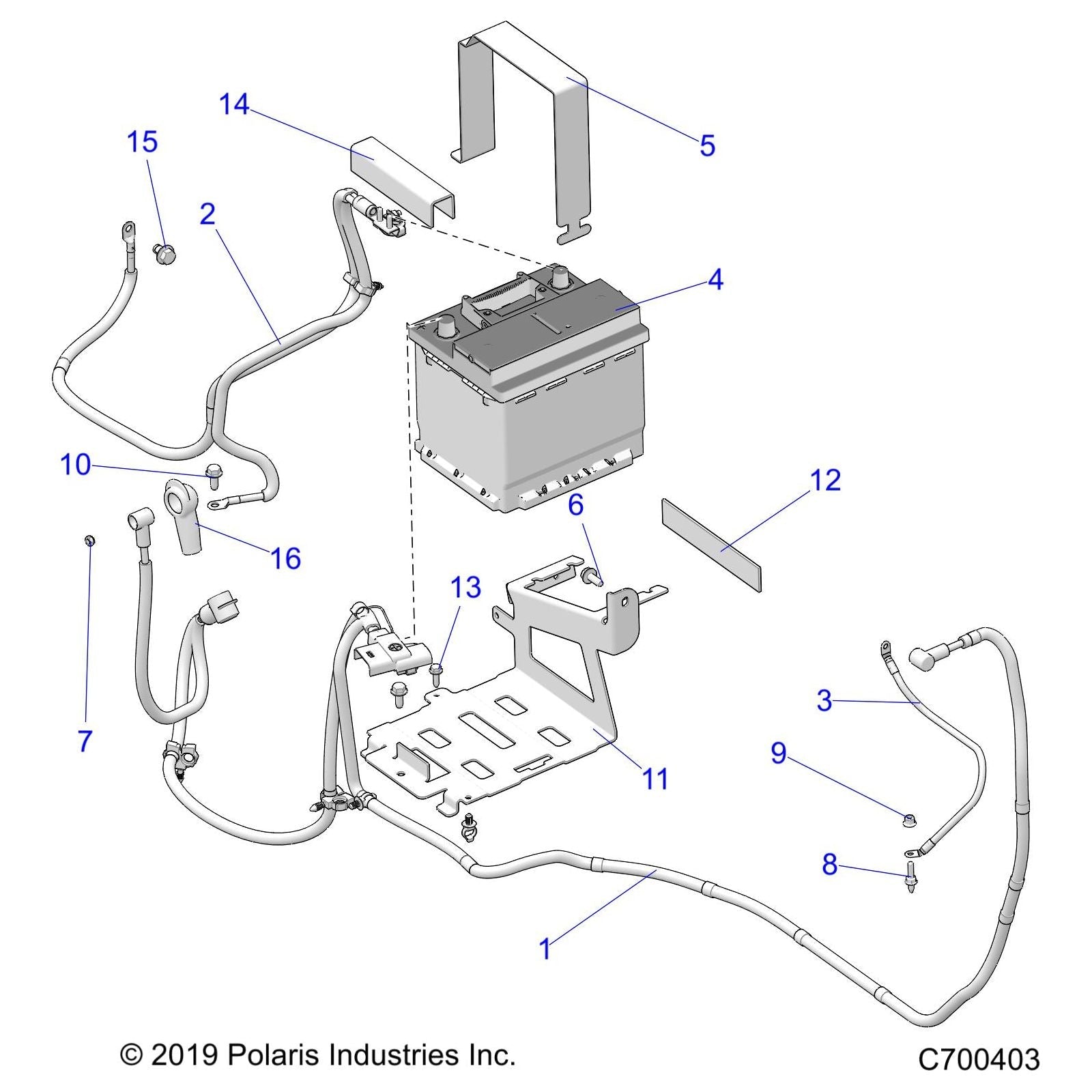 Cable-12V,Starter,Acc by Polaris 4018706 OEM Hardware P4018706 Off Road Express