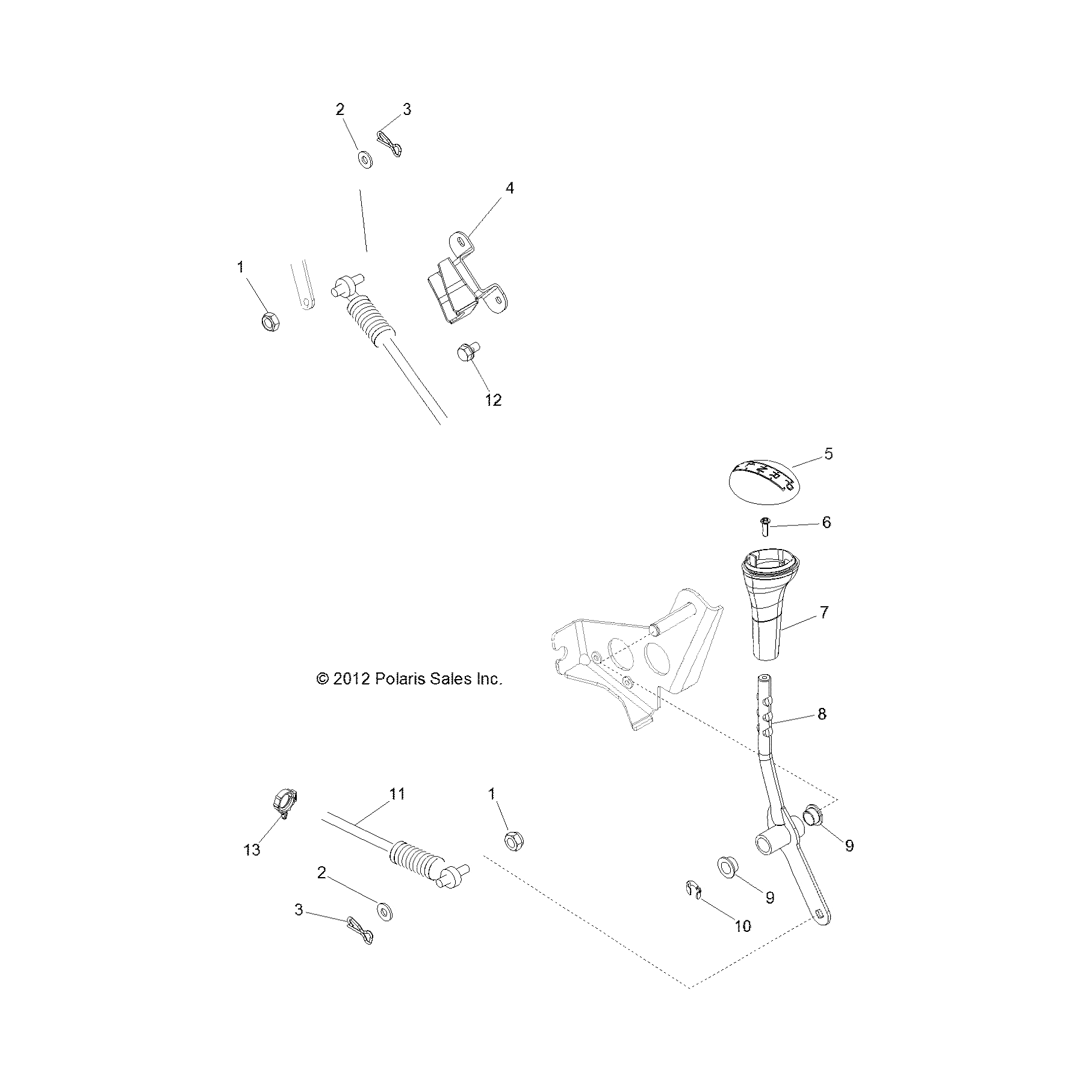 Cable Shift Bracket by Polaris 1019303 OEM Hardware P1019303 Off Road Express