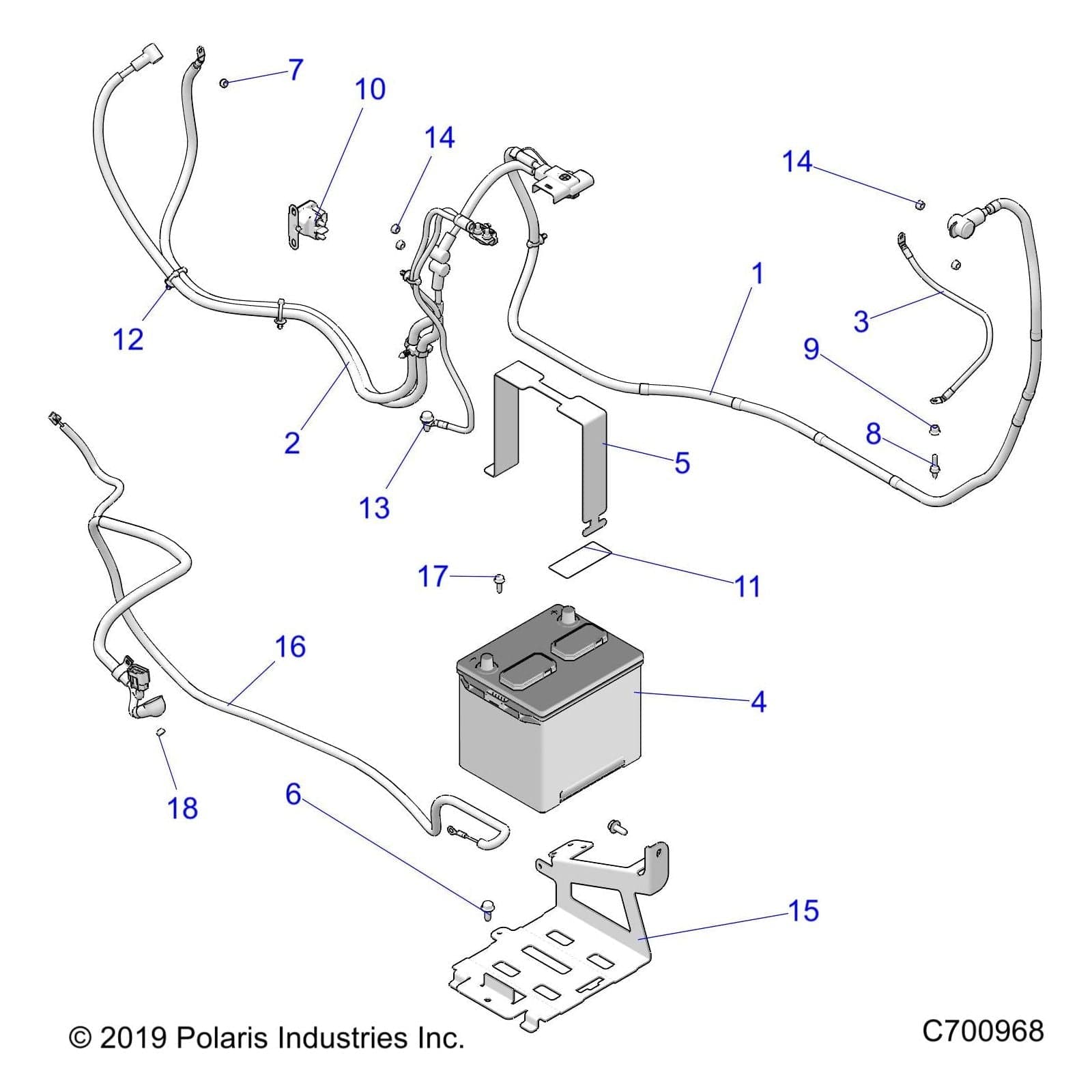Polaris OEM Cable-Start To Solenoid #4080964 Witchdoctors