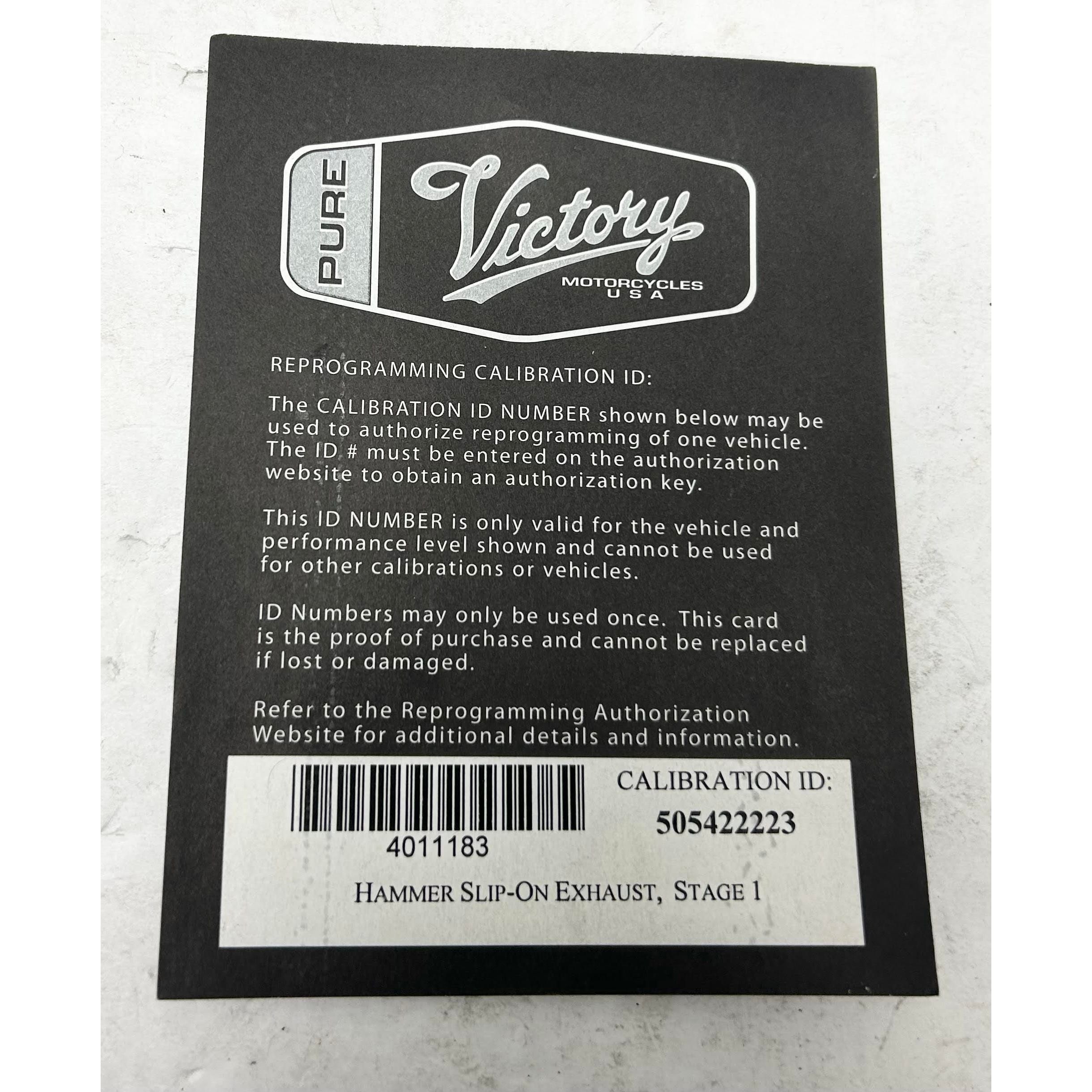 Calibration Card ( Hammer Slip-On Exhaust, Stage 1) By Polaris 4011183 Card Calibration (Exhaust)