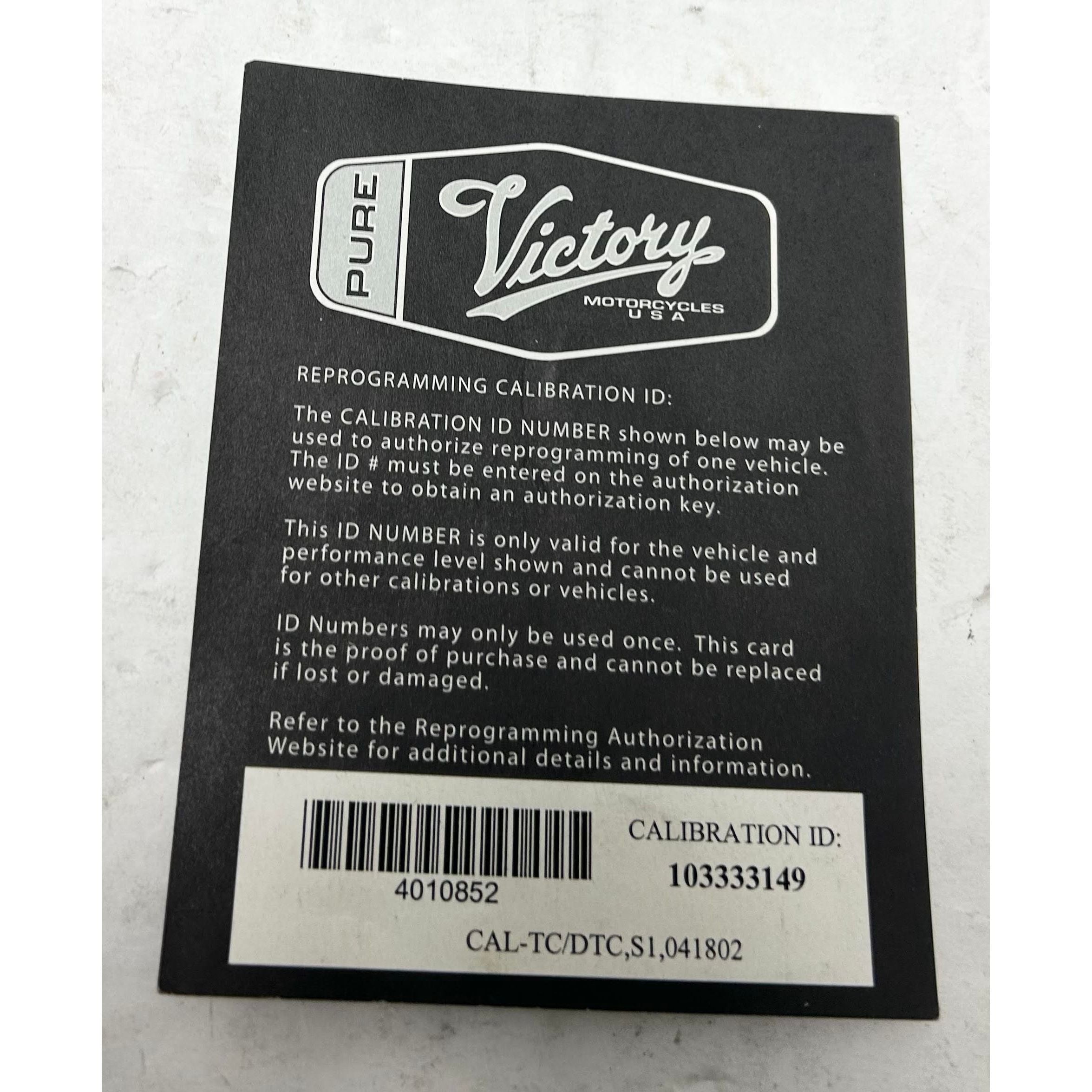 Calibration Card POLARIS OEM CALTC/DTC,S1,041802 By Polaris 4010852 Card Calibration (Exhaust)