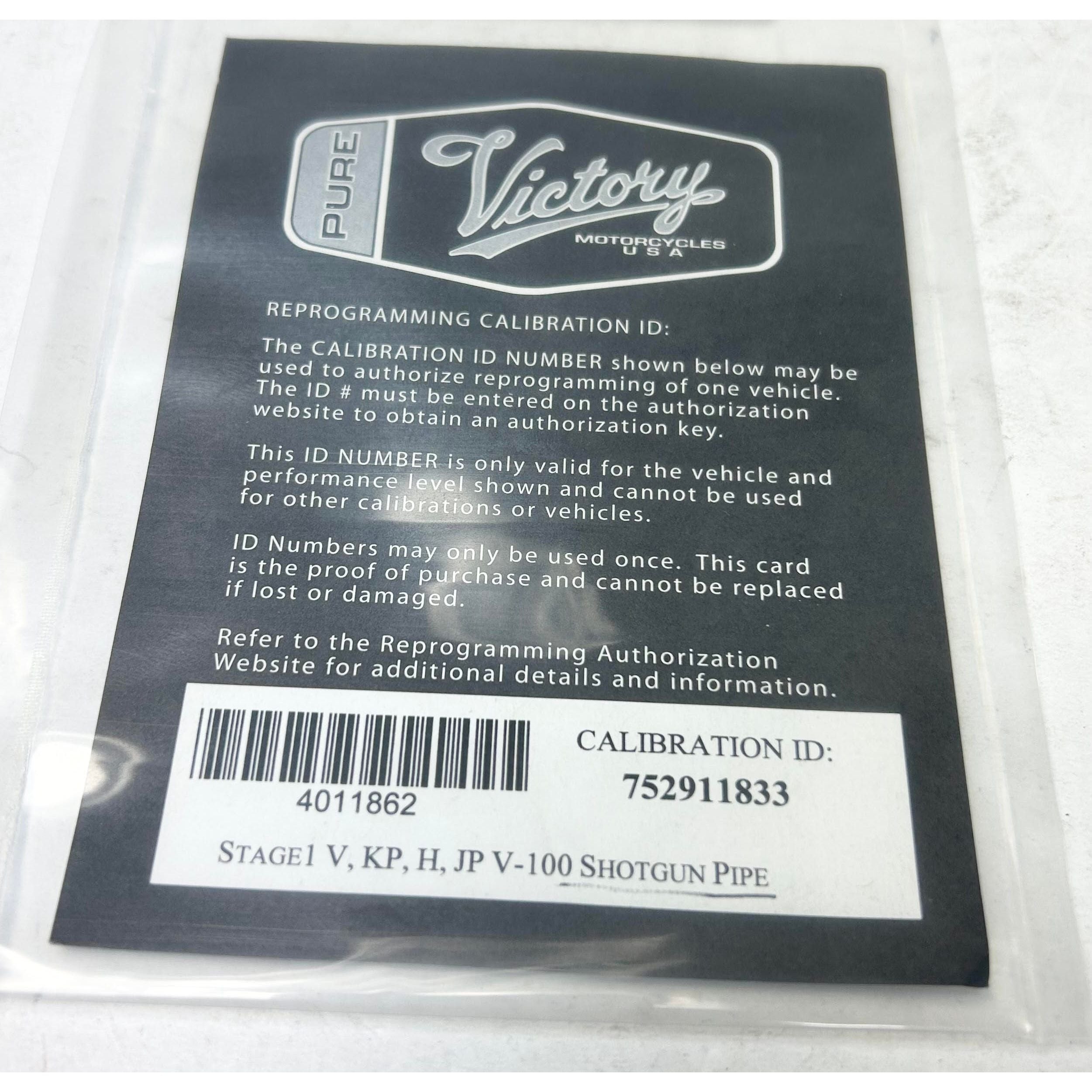Calibration Card (Stage 1, King Pin, Jackpot, V-100 Shotgun Pipe) By Polaris 4011862 Card Calibration (Exhaust)