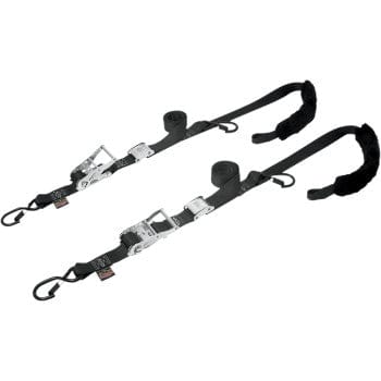 Cam Ratchet Tie-Downs - 1-1/2" x 6-1/2' - Black By Powertye MFG 30722 Tie Down / Ratchet Strap
