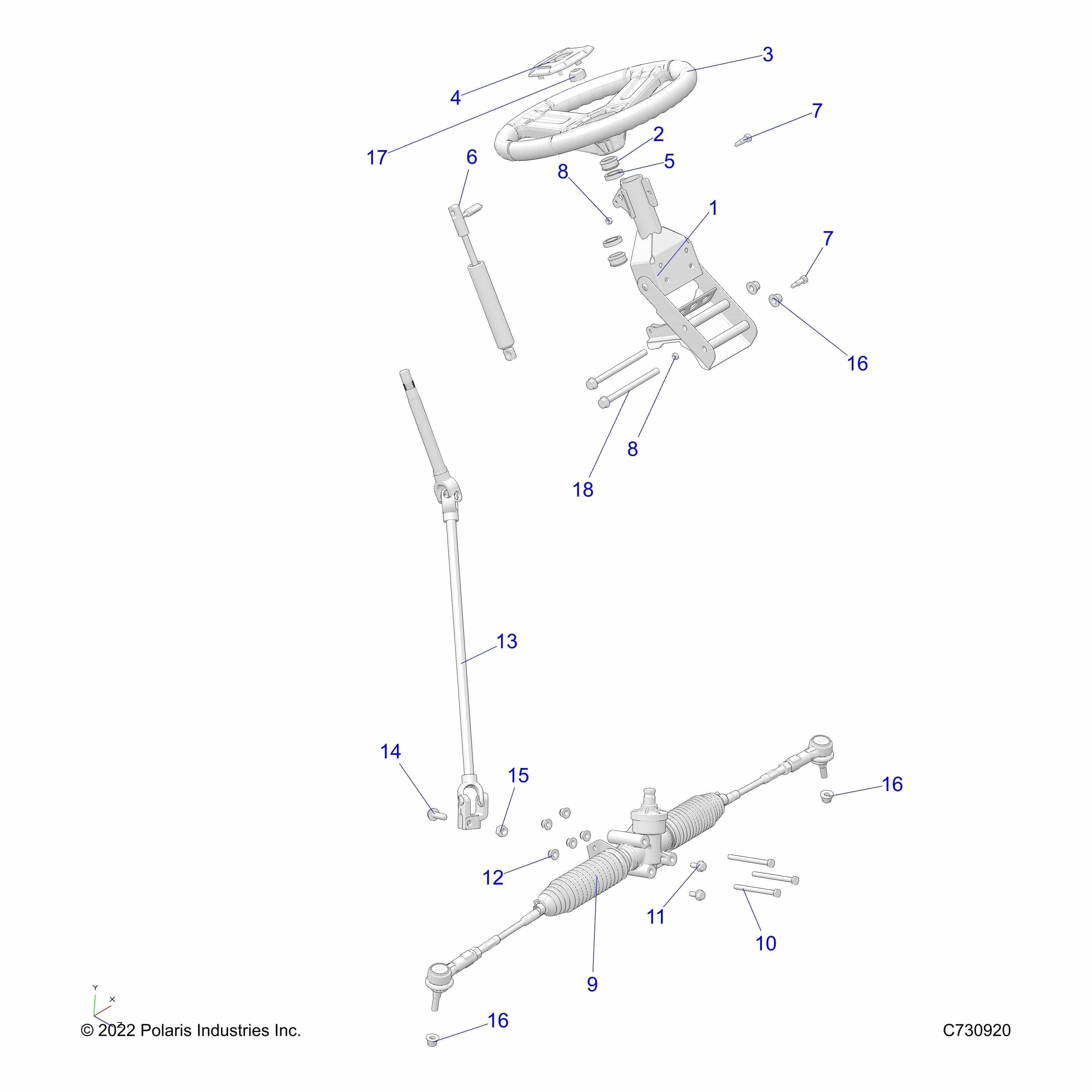 Cap-Steering Wheel by Polaris 5417672 OEM Hardware P5417672 Off Road Express