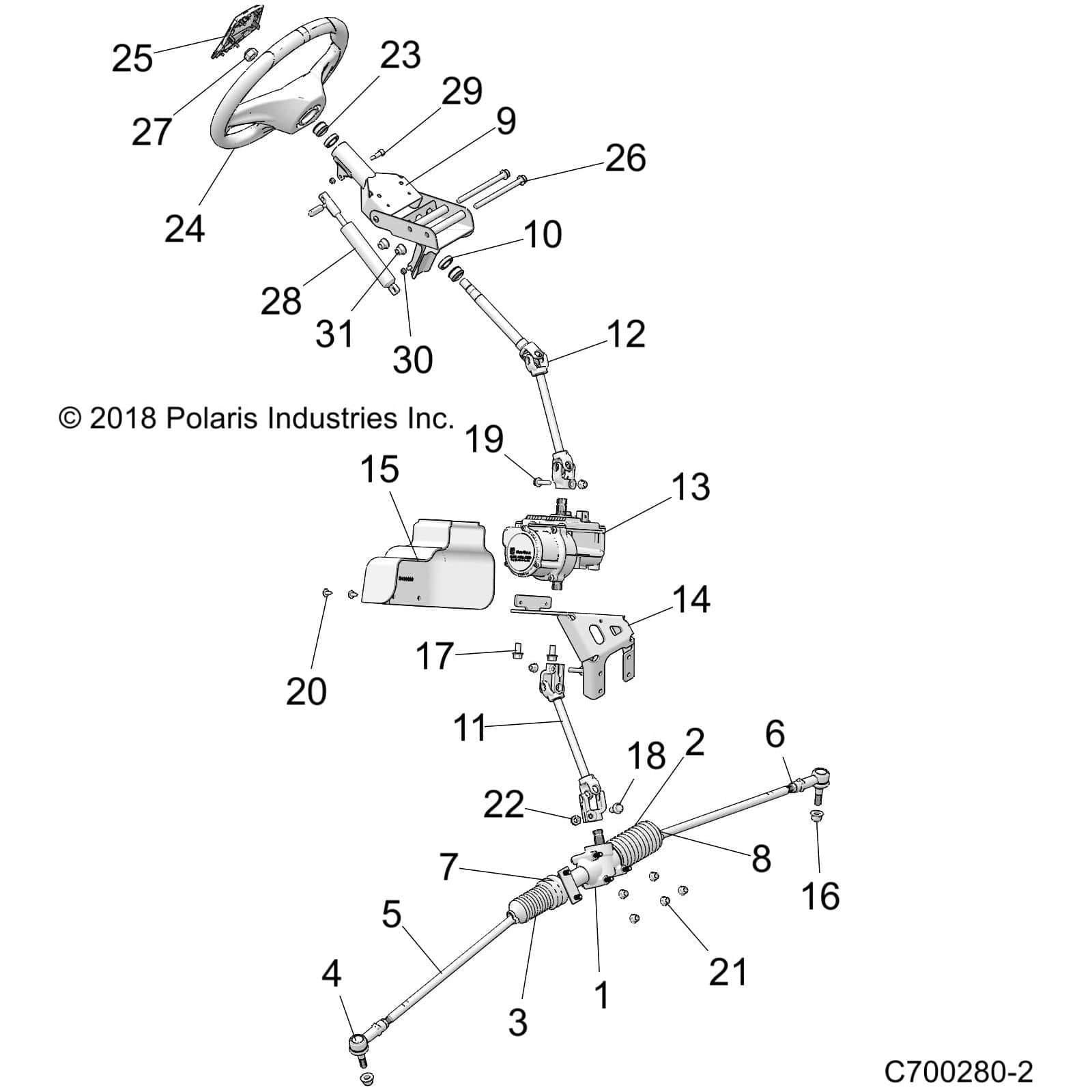 Cap-Steering Wheel,O.Rust by Polaris 5450255-750 OEM Hardware P5450255-750 Off Road Express