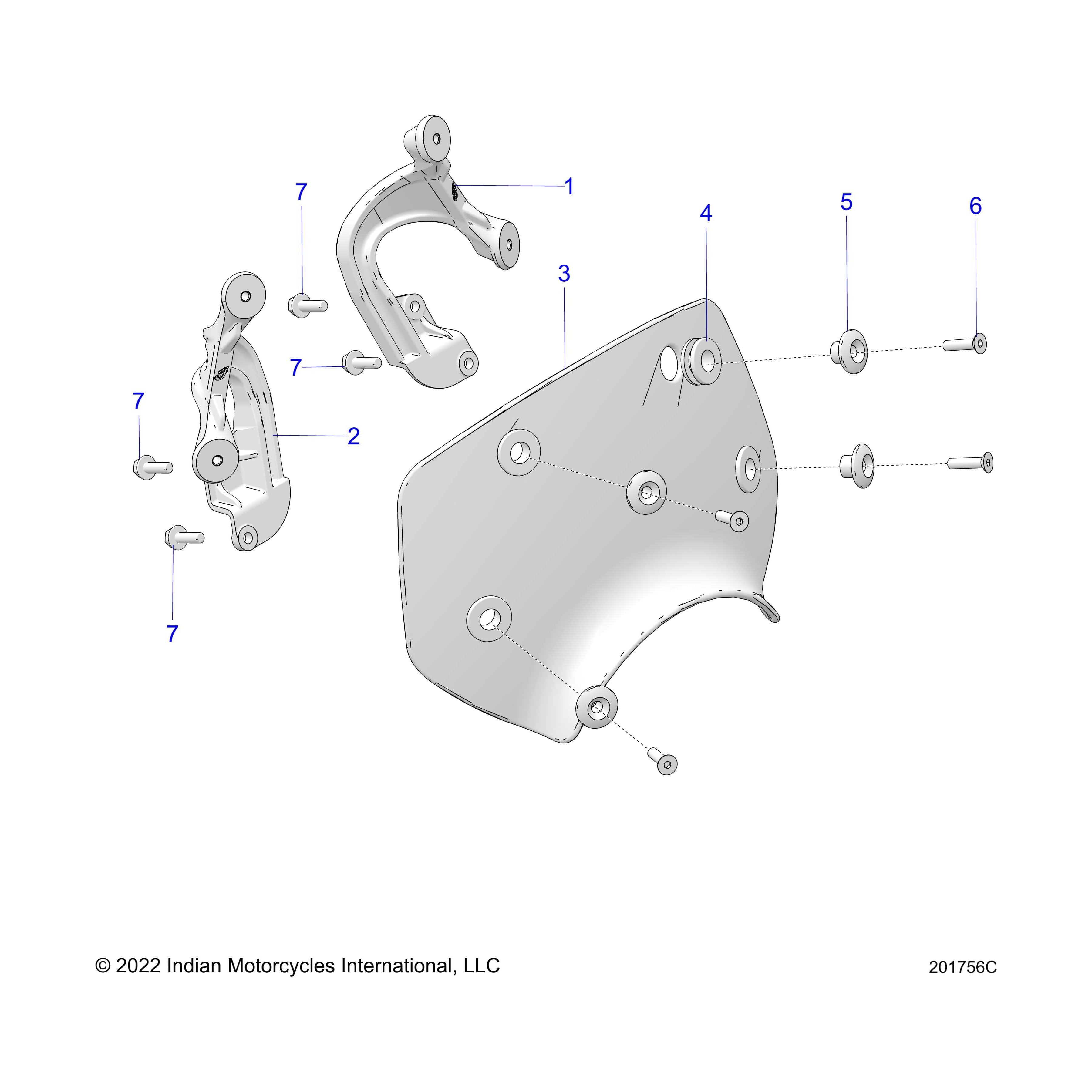 Cap-Windscreen by Polaris 5144746 Windshield Hardware