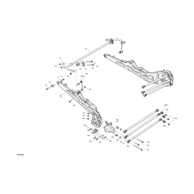 Carbon Black, RH Lower Suspension Arm by Can-Am 706004928 OEM Hardware 706004928 Off Road Express