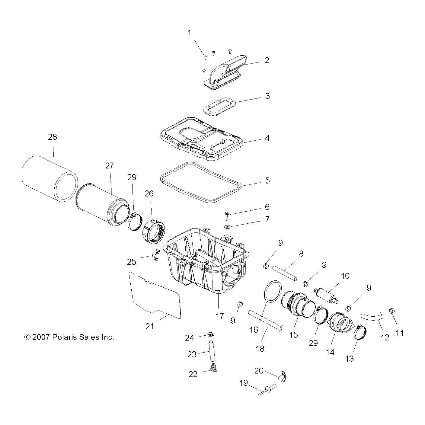 Carburetor Inluet Duct Gasket by Polaris 5830128 OEM Hardware P5830128 Off Road Express