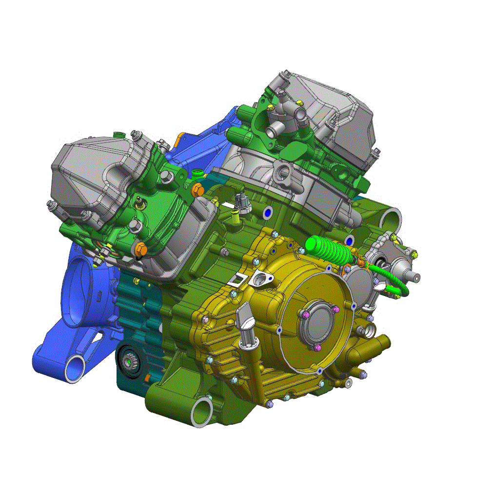 An Image of a Genuine CFMOTO Parts Schematic Diagram showing the schematic - LONG BLOCK - 2024 CFMOTO ZFORCE 950 Trail