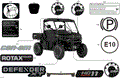BODY - DECALS - 2026 CAN AM DEFENDER MAX HD11 XT - STEALTH BLACK - 65" WIDTH