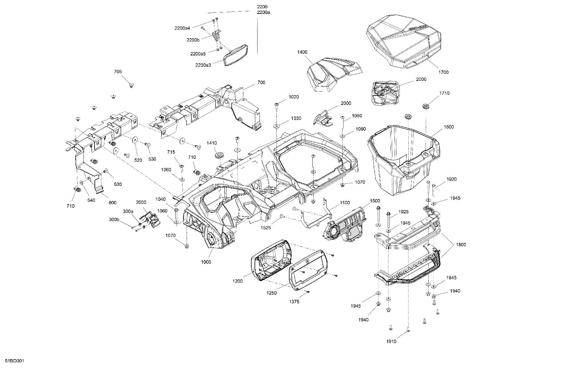 An Image of a Genuine Can-Am Parts Schematic Diagram showing the schematic - CAB INTERIOR - DASHBOARD