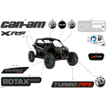 BODY - DECALS - 2026 CAN AM MAVERICK TURBO RR X RS - TIMELESS BLACK METALLIC - 72" WIDTH CALI