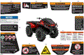 BODY - WARNING DECALS - 2024 CAN AM OUTLANDER 850 EFI 4X4 X MR - LEGION RED