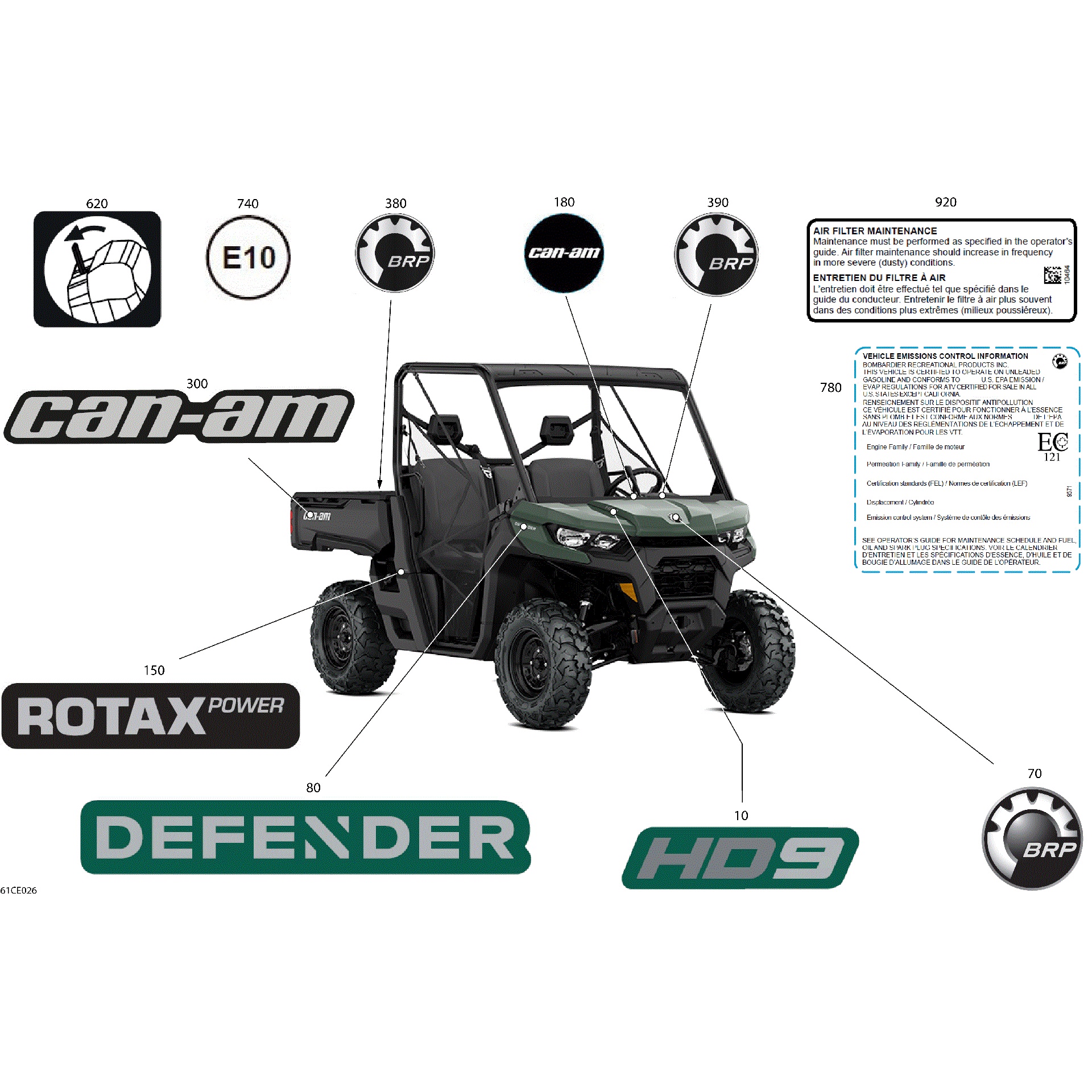 An Image of a Genuine Can-Am Parts Schematic Diagram showing the schematic - BODY - DECALS