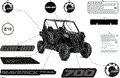 BODY - DECALS - 2025 CAN AM MAVERICK TRAIL 700 DPS - TIMELESS BLACK METALLIC - 50" WIDTH