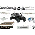 BODY - DECALS - 2024 CAN AM MAVERICK MAX TURBO DS 64 INCH - CATALYST GRAY - 64" WIDTH CALI