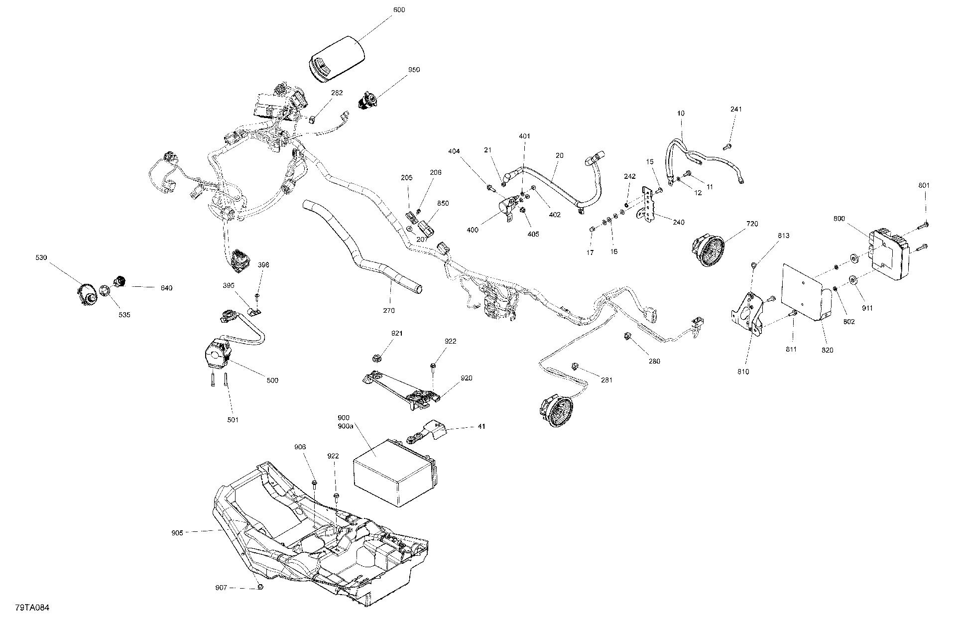 An Image of a Genuine Can-Am Parts Schematic Diagram showing the schematic - ELECTRIC - SYSTEM
